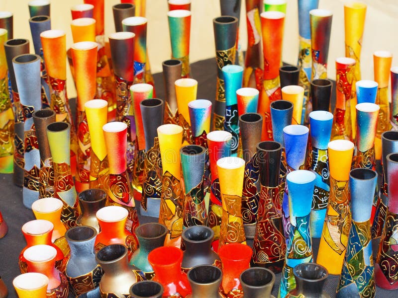 Different decoration vases stock image. Image of attractive 24358103