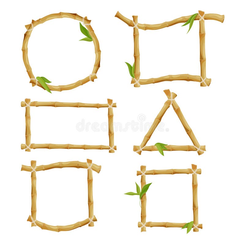 Different decorative frames from bamboo