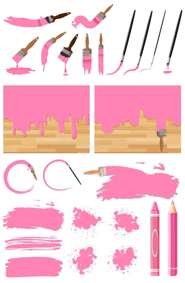 Pink Crayon Background Concept Illustration Stock Vector (Royalty Free)  1181119819