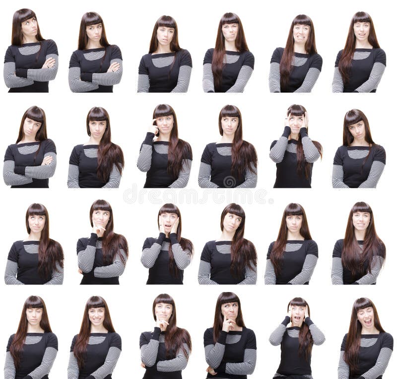 Different facial expressions royalty free stock images Different facial expressions royalty free stock images