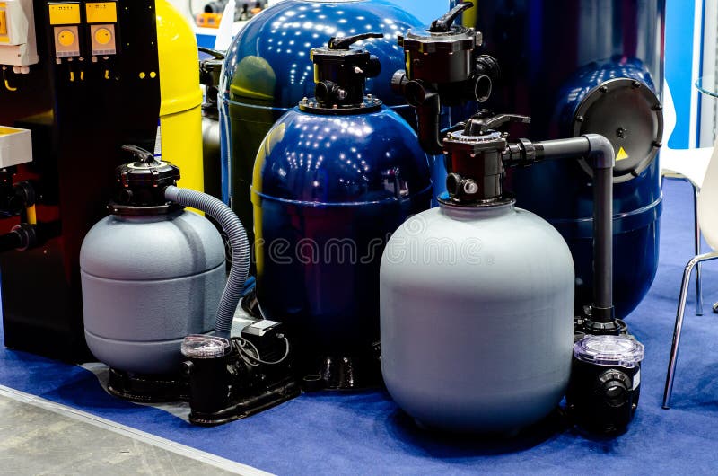 Different Filter Tanks for Pools Stock Photo Image of pool