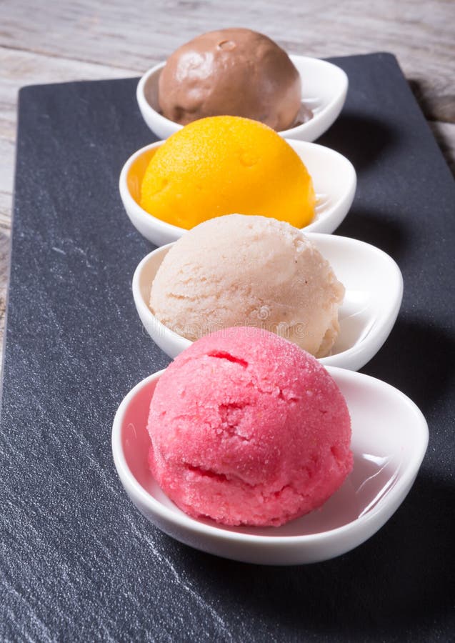 Different Flavours of Sorbetto Stock Photo Image of food, refreshing