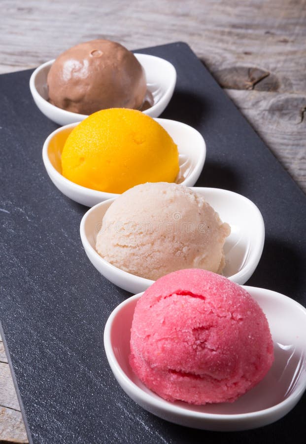 Different flavours of sorbetto