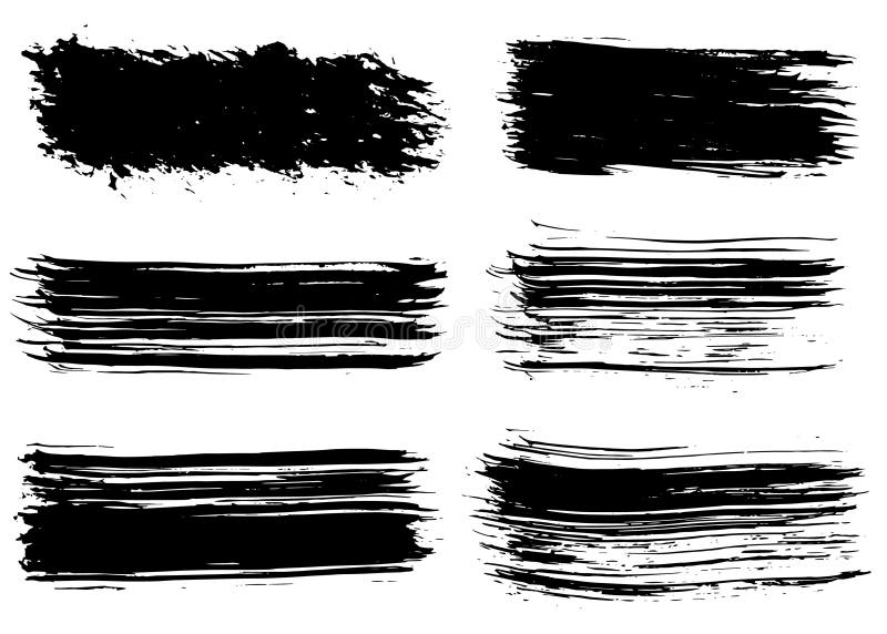 Hand drawn grunge brush strokes. royalty free illustration Hand drawn grunge brush strokes. royalty free illustration