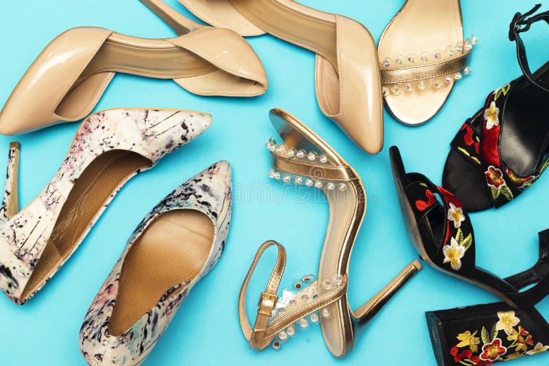147 Different Colour Shoes Background Stock Photos Free & Royalty