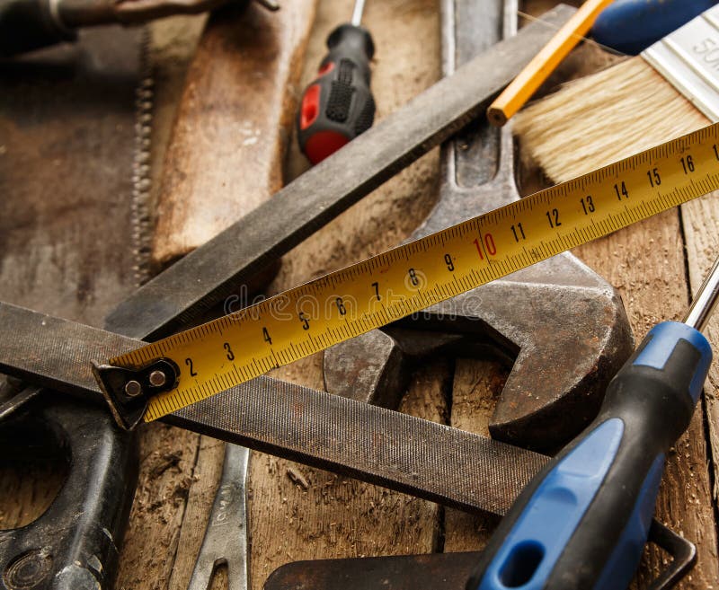 Different industrial tools stock image. Image of putty 57776061