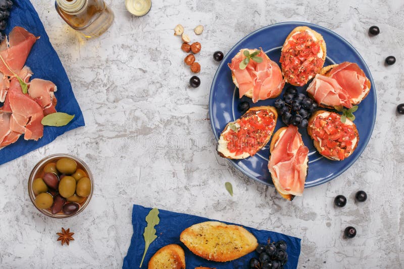 Different Italian Appetizer for Wine Stock Image Image of olives