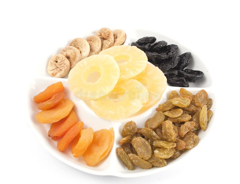 Different kinds of dried fruits