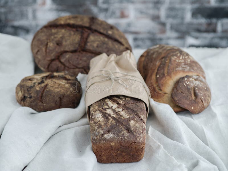 Different Kinds of Homemade Rye Bread. Stock Image Image of rustic