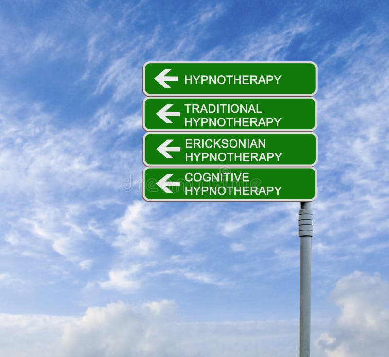 Different kinds of hypnotherapy stock photography