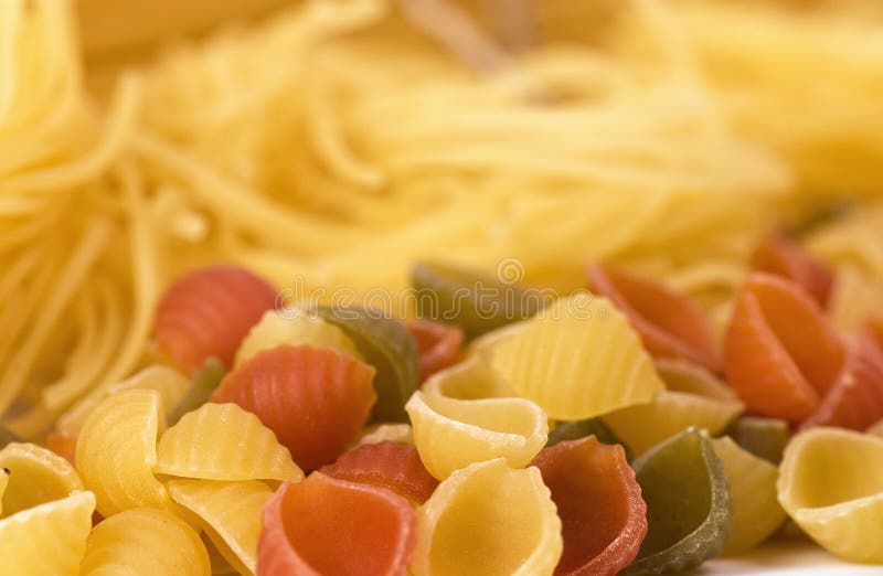 Different kinds of pasta background