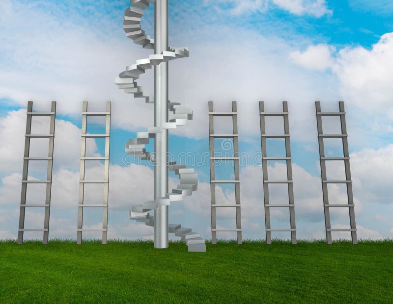 Different Ladders in Career Progression Concept Stock Illustration Illustration of corporate