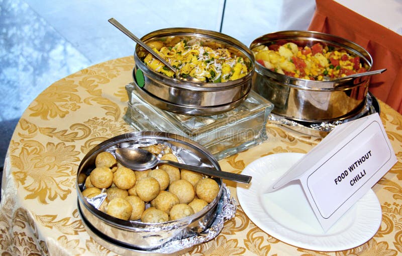 Different Meals for the Guests on the Wedding Table Stock Photo - Image