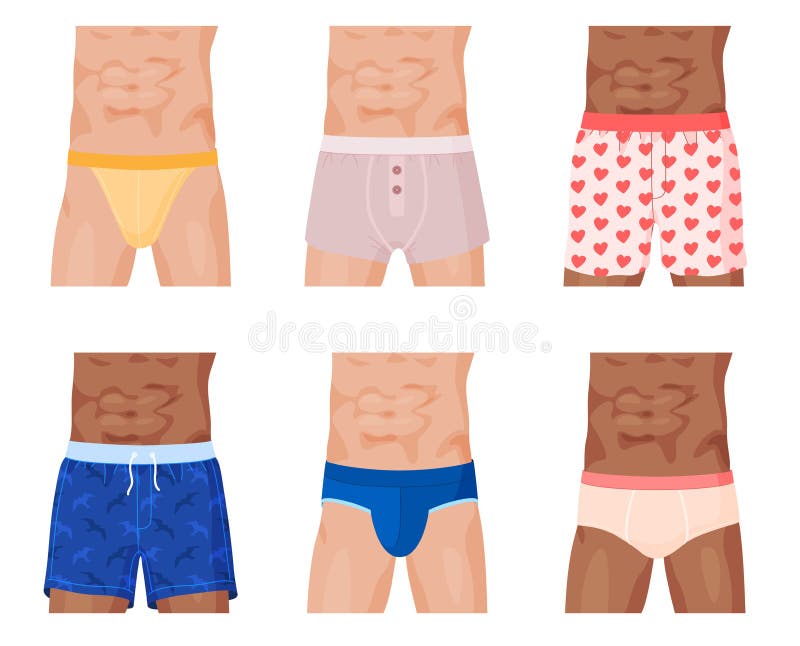Types of Men`s Underwear Pants Stock Vector - Illustration of mens