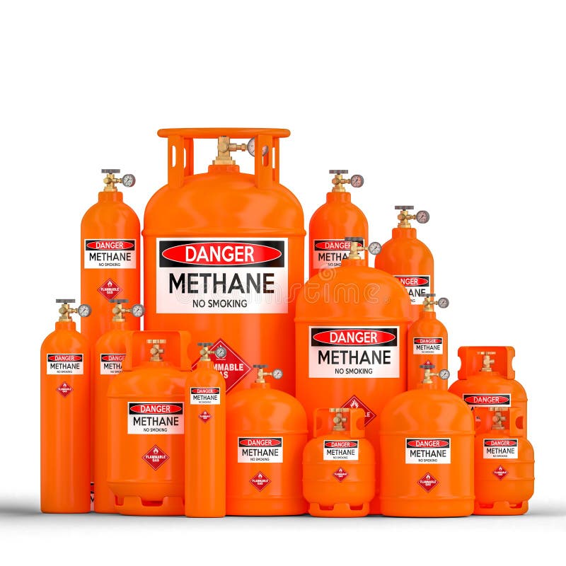 Methane gas cylinder stock illustration. Illustration of heavy 38354974
