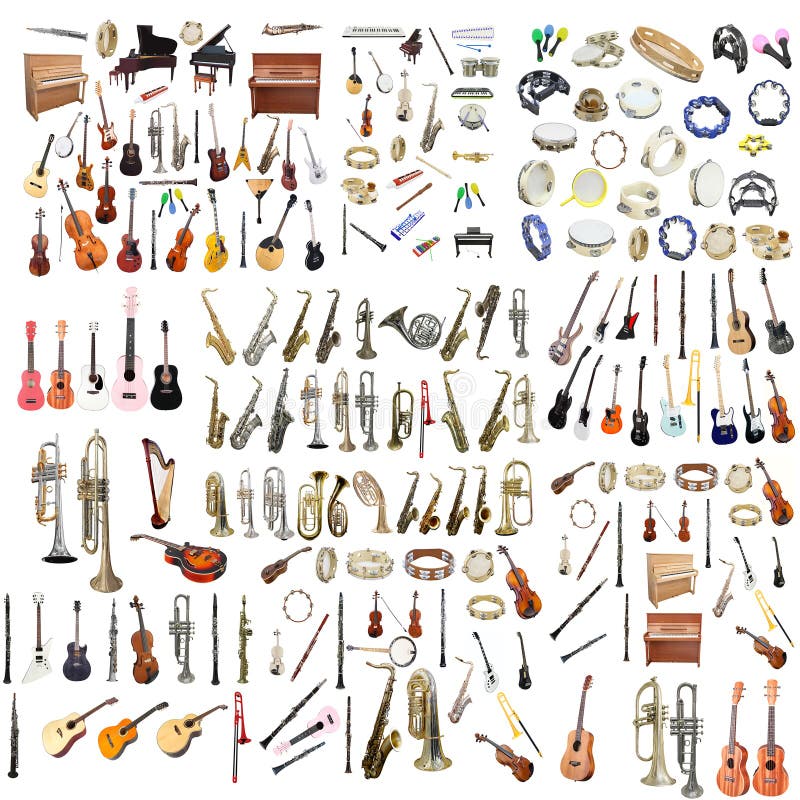 Different music instruments royalty free stock photos