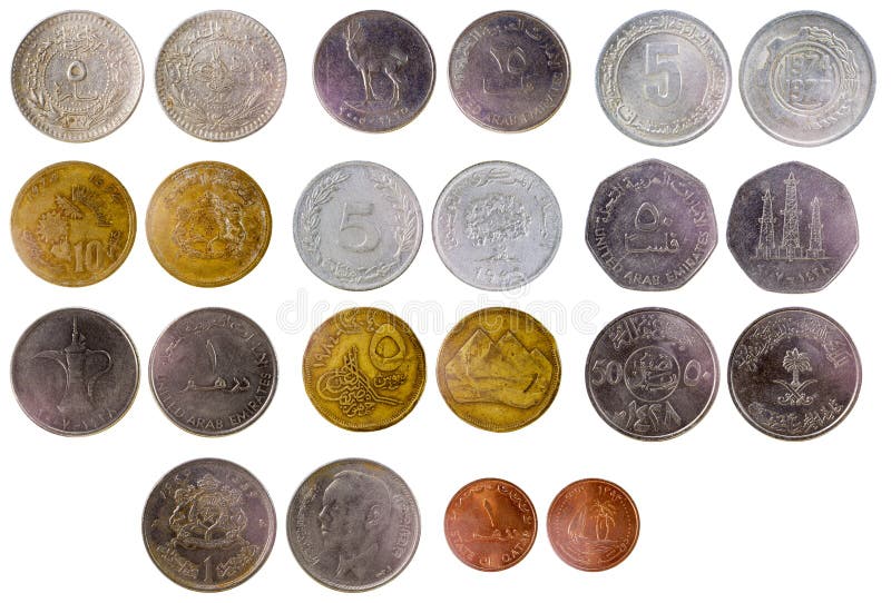 Different old arab coins stock image. Image of countries 52006319