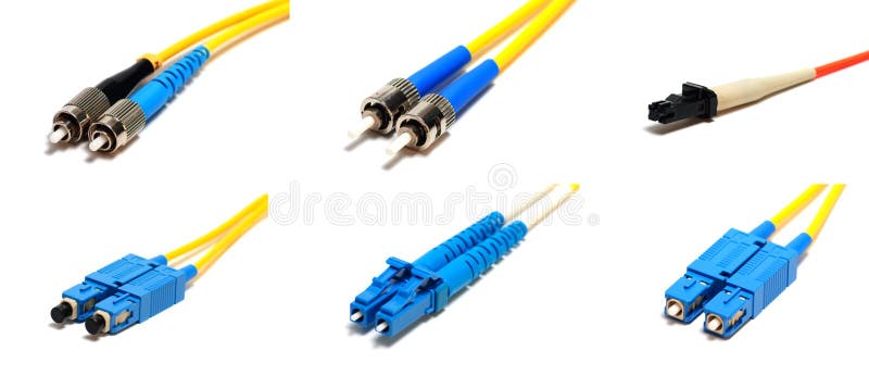Different optical connectors. stock images