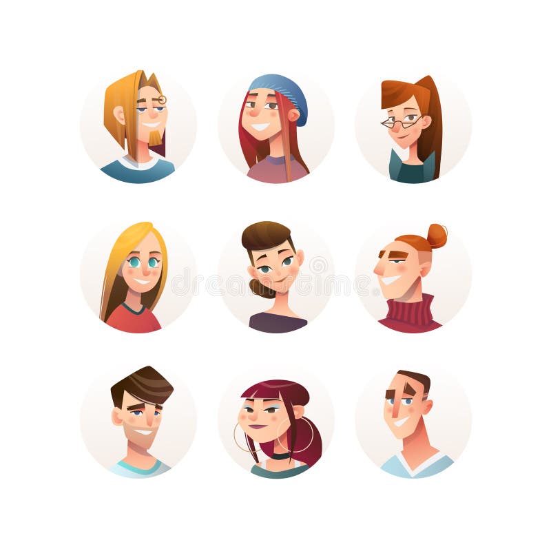 Free Vector  People avatars flat user face icon