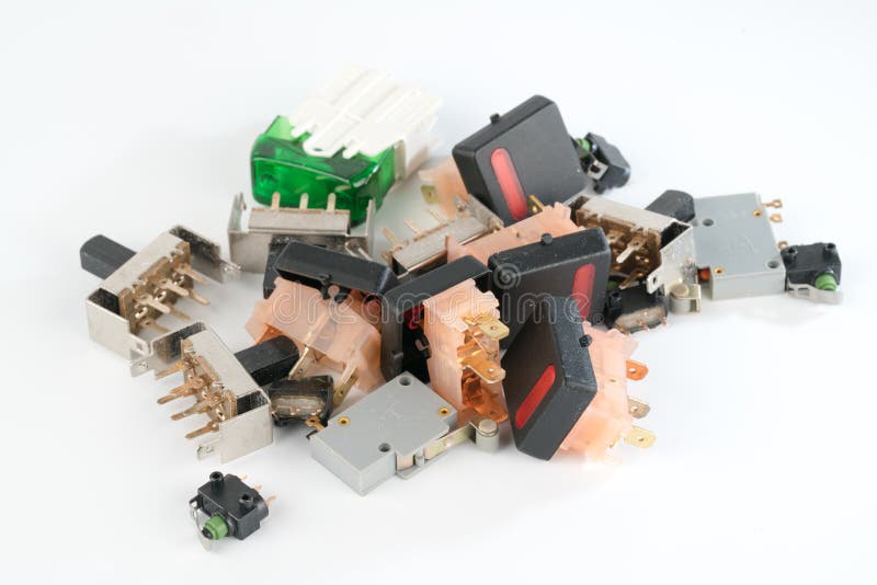 Different Old Radio Components in the Box Stock Photo Image of