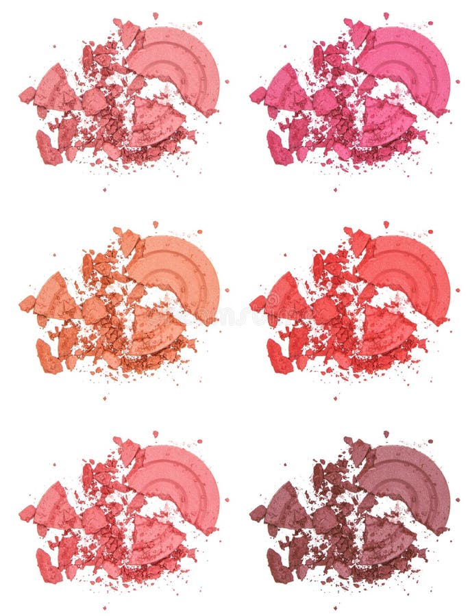 Different shades of powder blush stock photography