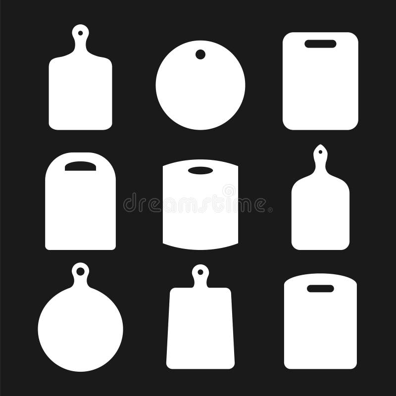 Cutting Board Icon Outline on White Background. Linear Icon Kitchen ...
