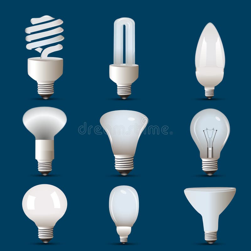 Different shapes of cfl and bulb