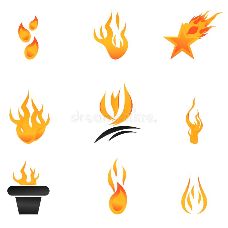 Different shapes of fire