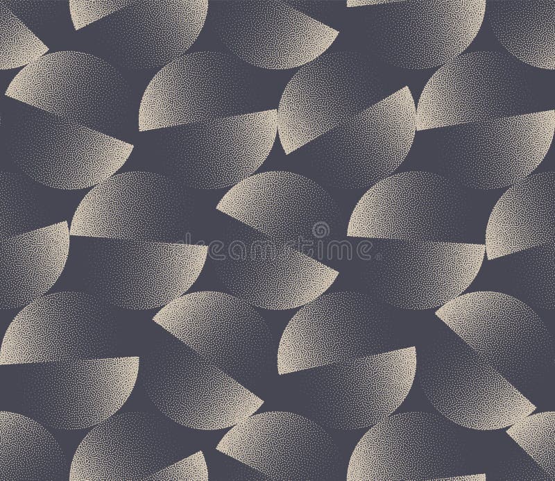 Different Shifted Circles Seamless Pattern Vector Unique Abstract Art Background royalty free illustration