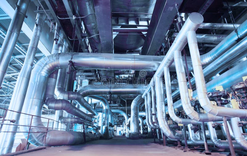 Different Size and Shaped Pipes at a Power Plant Stock Image Image of fabricate, materials