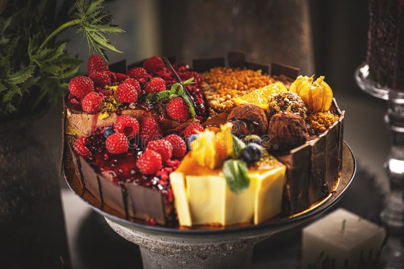 different-slices-of-various-cakes-stock-image-image-of-delicious