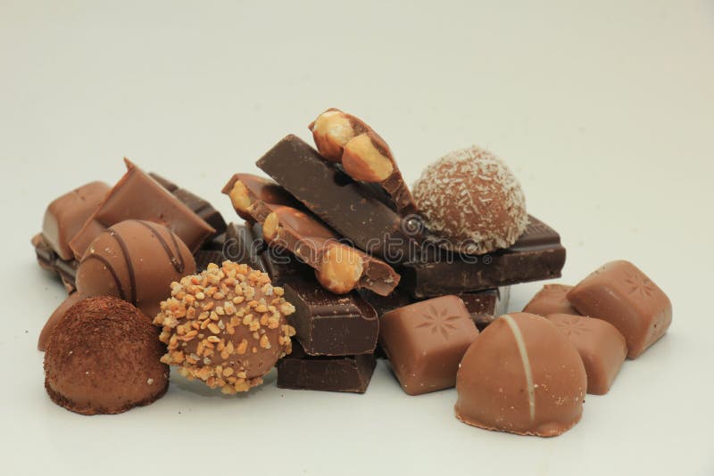 Different Sorts of Chocolates Stock Photo Image of variety, sugary