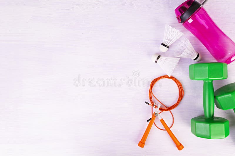 Different Sports Equipment. Equipment for Light Athletic Stock Photo