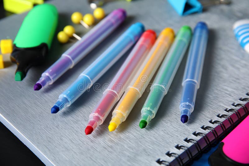 Different Stationery on Table, Closeup Stock Image Image of object, lesson 123322439