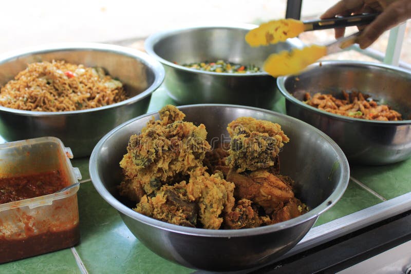 Different Street Food Dishes in Jakarta, Indonesia Stock Photo - Image
