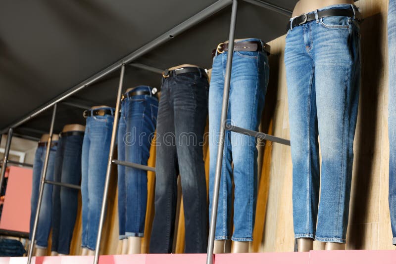 Different Jeans on Mannequins in Shop Stock Image Image of casual