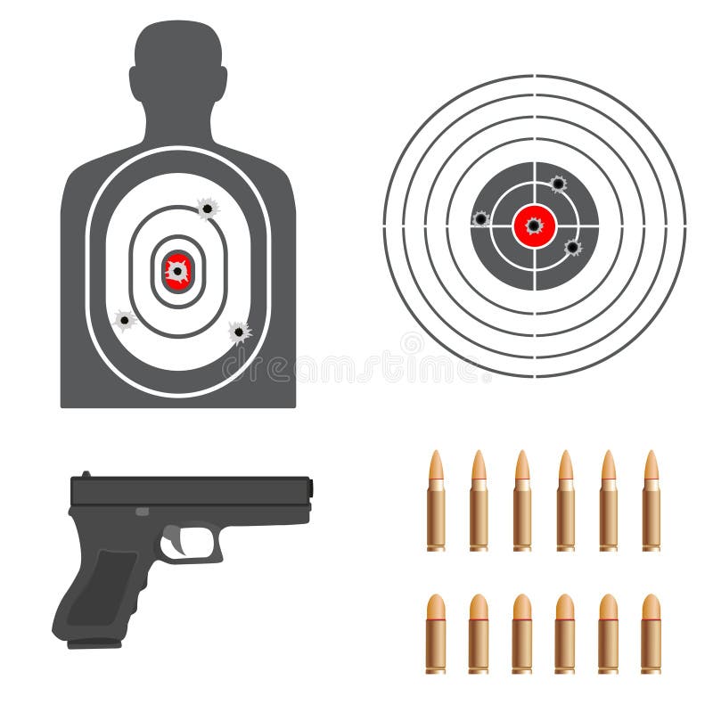 Two Rifle Bullets  Great PowerPoint ClipArt for Presentations 