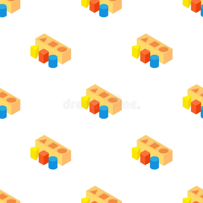 Different Toy Blocks Icon, Cartoon Style Stock Vector Illustration of