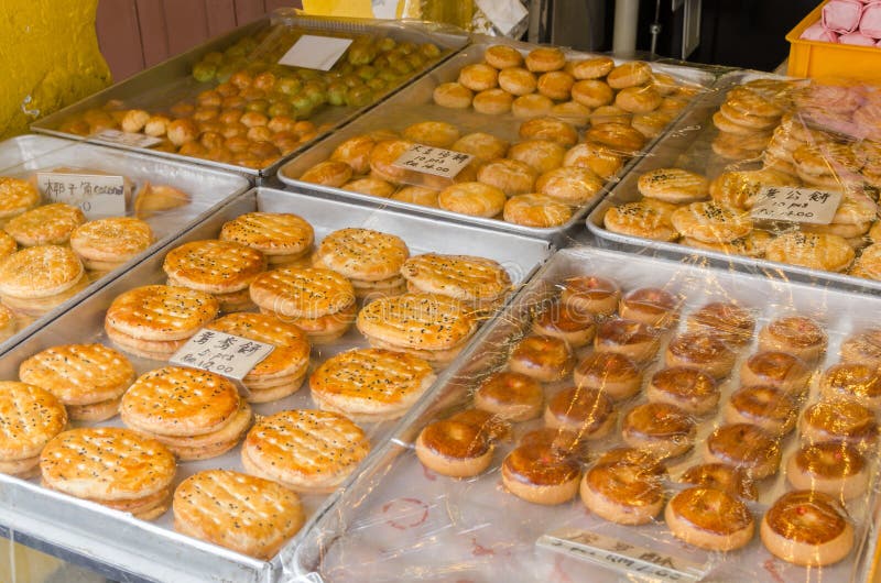 Different types of biscuit and pastry selling in the store. royalty free stock photos Different types of biscuit and pastry selling in the store. royalty free stock photos