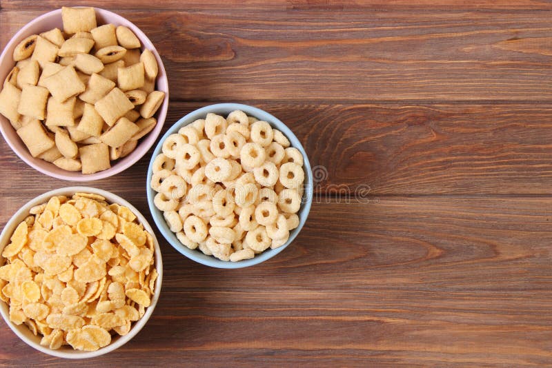 Different Types of Breakfast Cereals. Stock Image Image of family