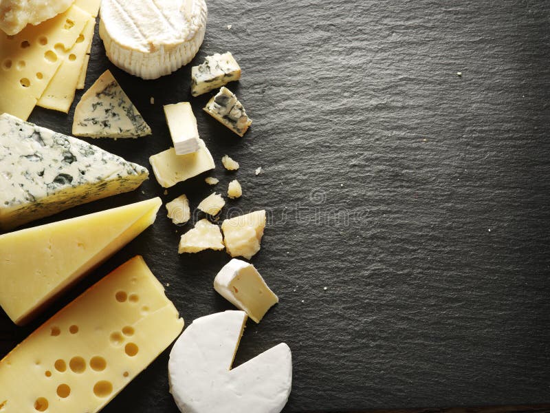 Different types of cheeses. royalty free stock photography
