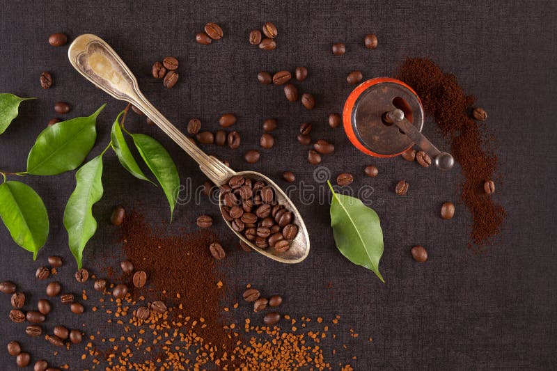 Different types of coffee. stock photos