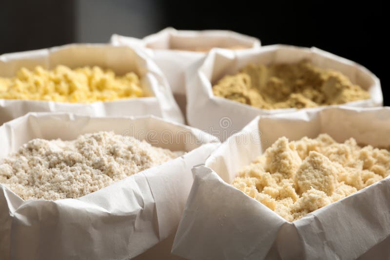 Different Types of Flour in Bags Stock Image Image of food, baking 139111989