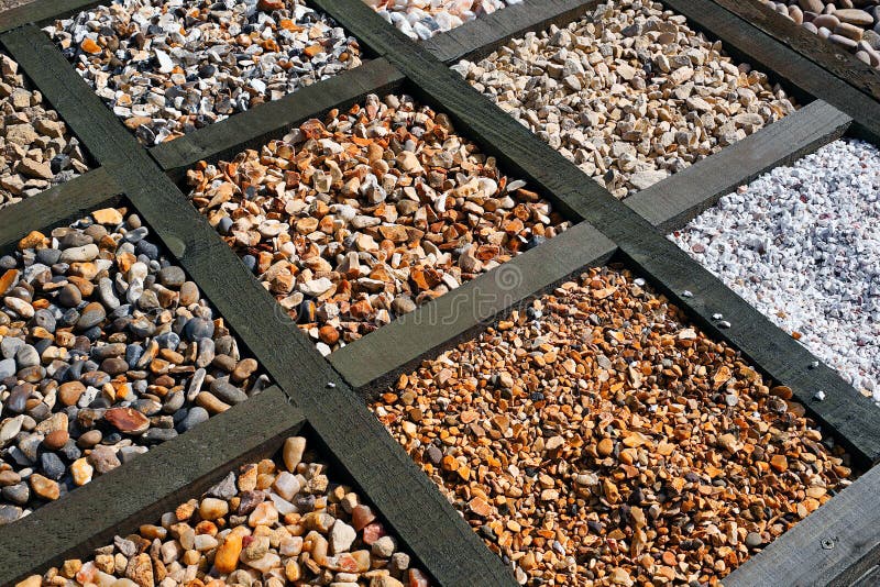 Different types of gravel royalty free stock image