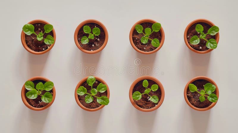 Different Types of Plants in Pots Stock Photo - Image of herbs, indoor ...