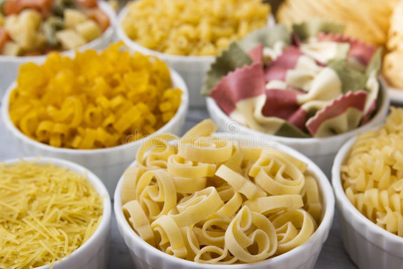Different of types and shapes of dry Italian of pasta stock images Different of types and shapes of dry Italian of pasta stock images