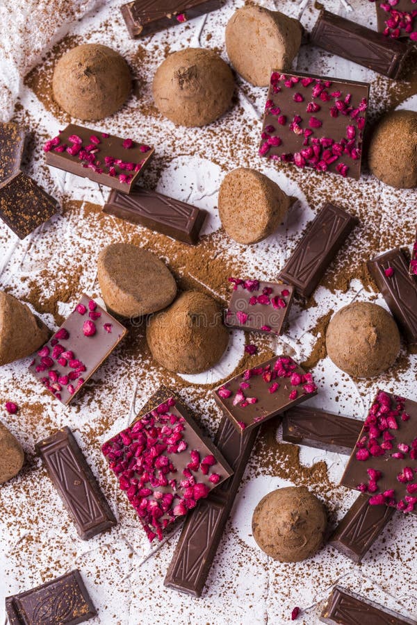 Different Varieties of Chocolate Stock Image Image of group, cream