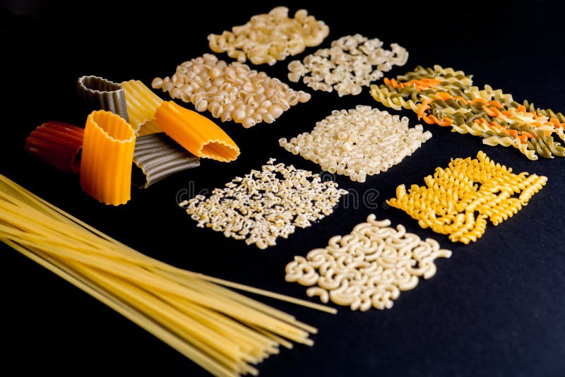 Different Varieties of Pasta Stock Image Image of cook, italian