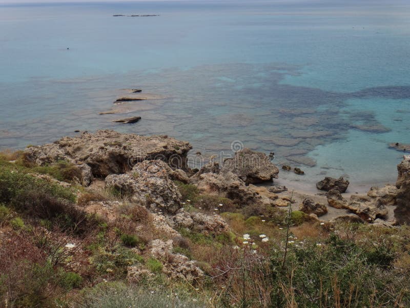Different views of the coast of Greece stock image