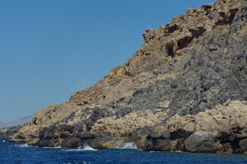 Different views of the coast of Greece royalty free stock image